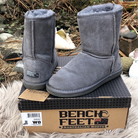Beach Feet Shoes - Beach Feet Australian Boots-Gray-Sz 8-with box
